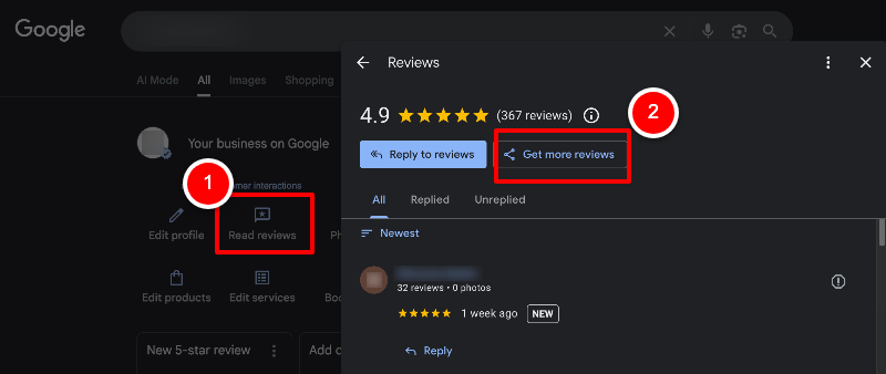 simple instructions on how to get your Google Maps leave a review link
